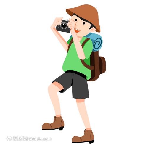 卡通陽(yáng)光旅游人物 點(diǎn)亮旅途的歡樂(lè)使者